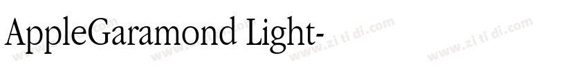 AppleGaramond Light字体转换